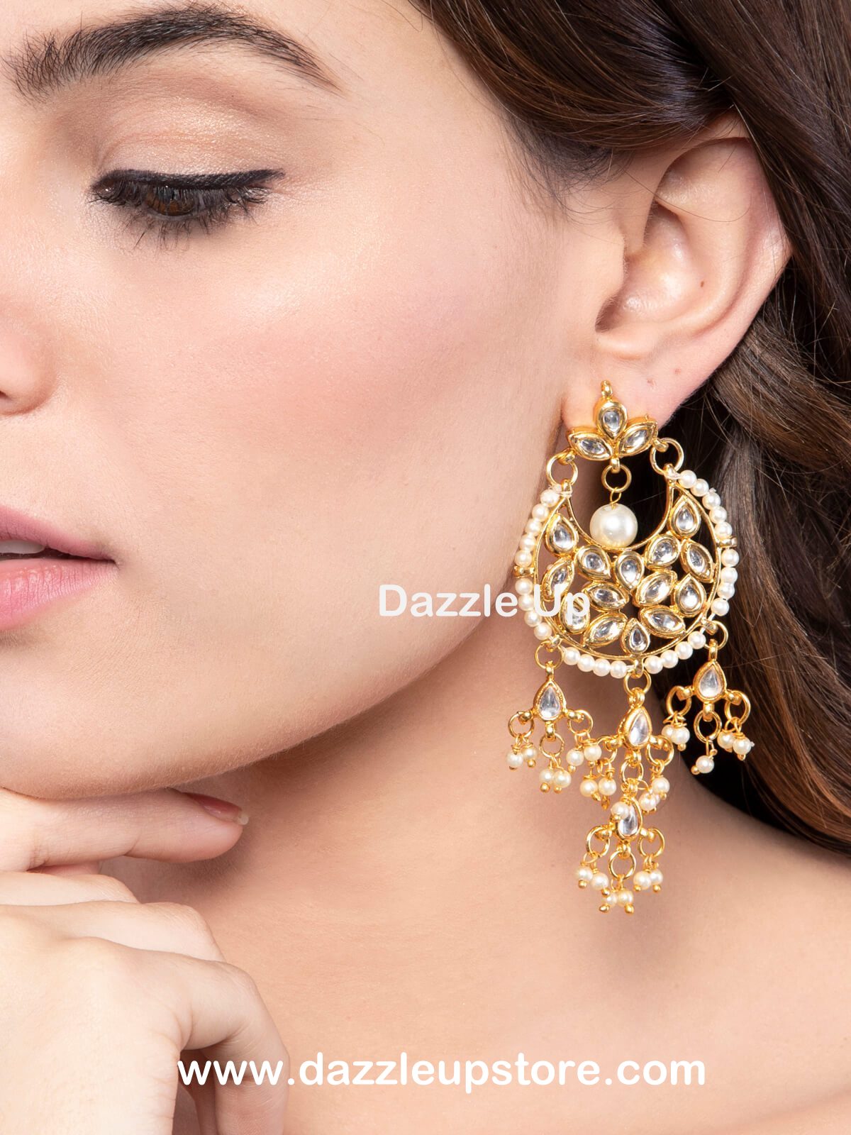 Kundan Earrings freeshipping - Vijay & Sons