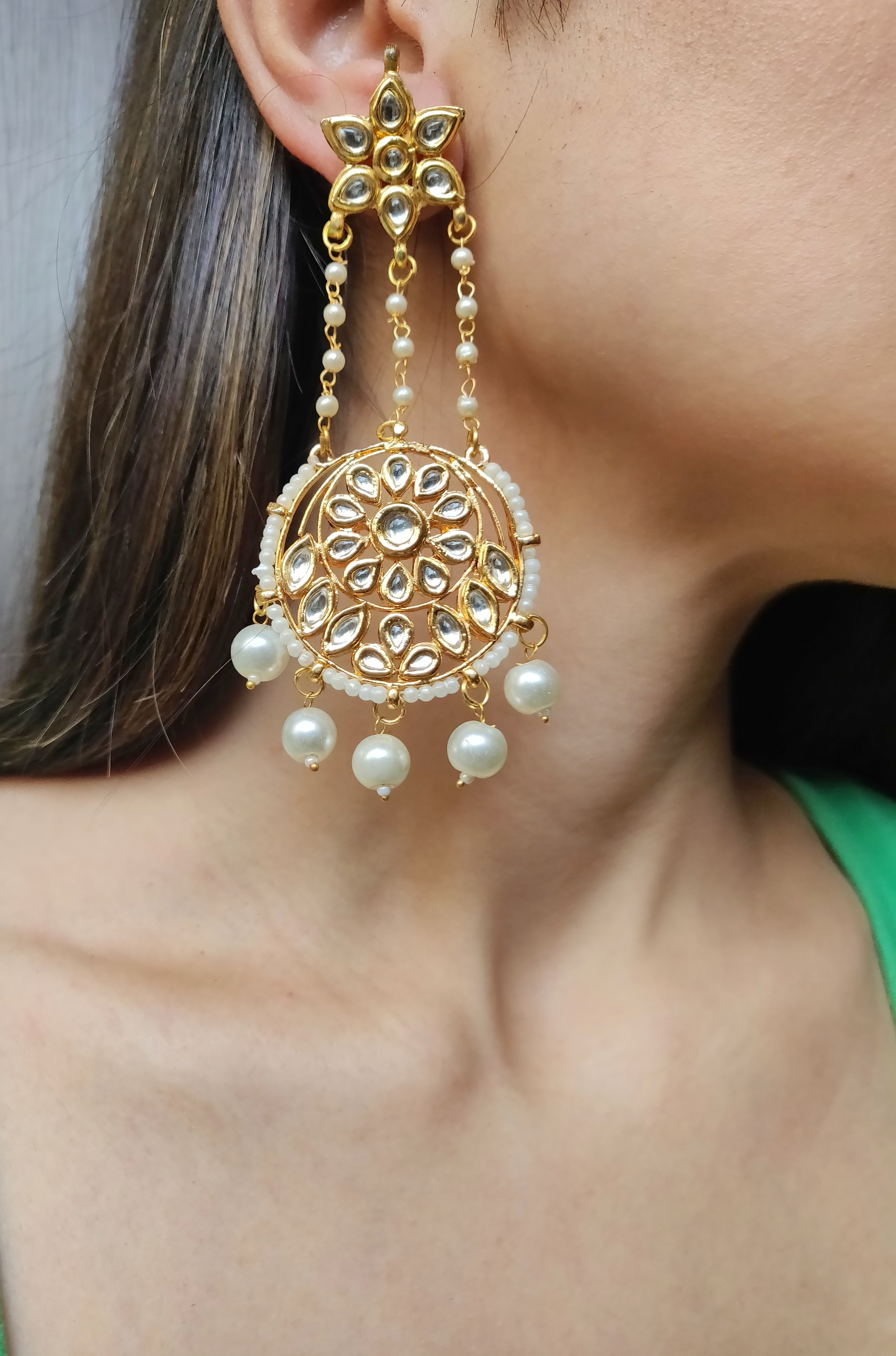 Buy Inara Hyderabadi Jadau Jhoomar Earrings in Ruby , Indian Jewellery  DER29 Online in India - Etsy