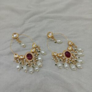 Rubani White Chandbalis