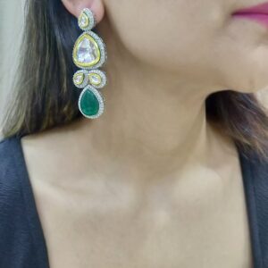 Sarika Green Earrings
