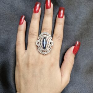 Aarzoo Blue American Diamond Ring