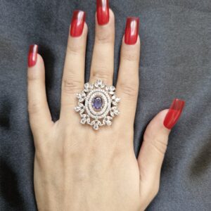 Mohini Blue American Diamond Ring