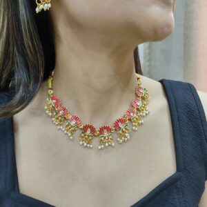 Nalini Red Necklace Set