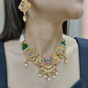 Gulnaaz Pink Necklace Set