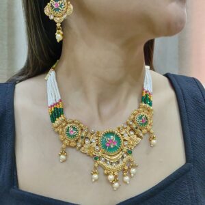 Gulnaaz Green Necklace Set