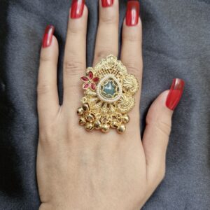 Nayanthara Kashmiri Ring with Ghungroo