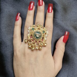 Srileela Kashmiri Ring with Ghungroo